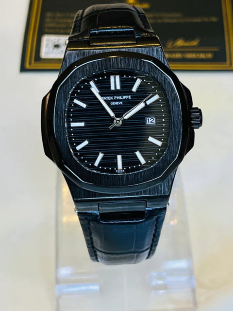 Patek Phillipe Leather Black Geneve