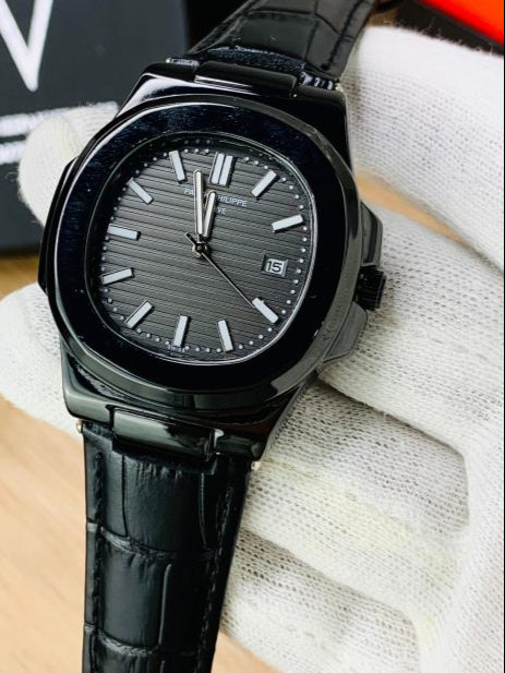 Patek Phillipe Leather Black Geneve